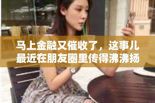 马上金融又催收了，这事儿最近在朋友圈里传得沸沸扬扬。说实话，我也有点好奇，这马上金融到底是怎么回事？催收又是怎么一回事？今天，我就来跟大家聊聊这个话题。