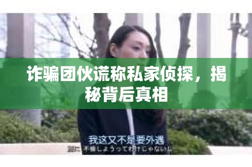 诈骗团伙谎称私家侦探，揭秘背后真相