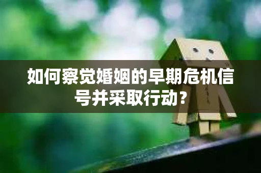如何察觉婚姻的早期危机信号并采取行动？